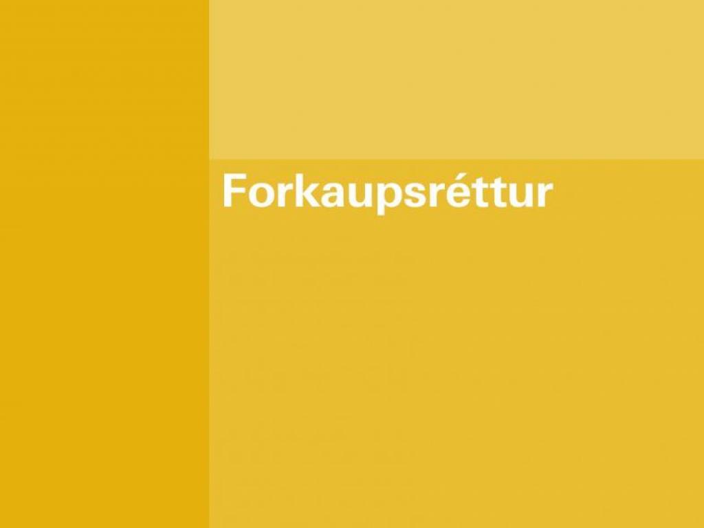 Forkaupsréttur - ritröð lagastofnunar nr. 15
