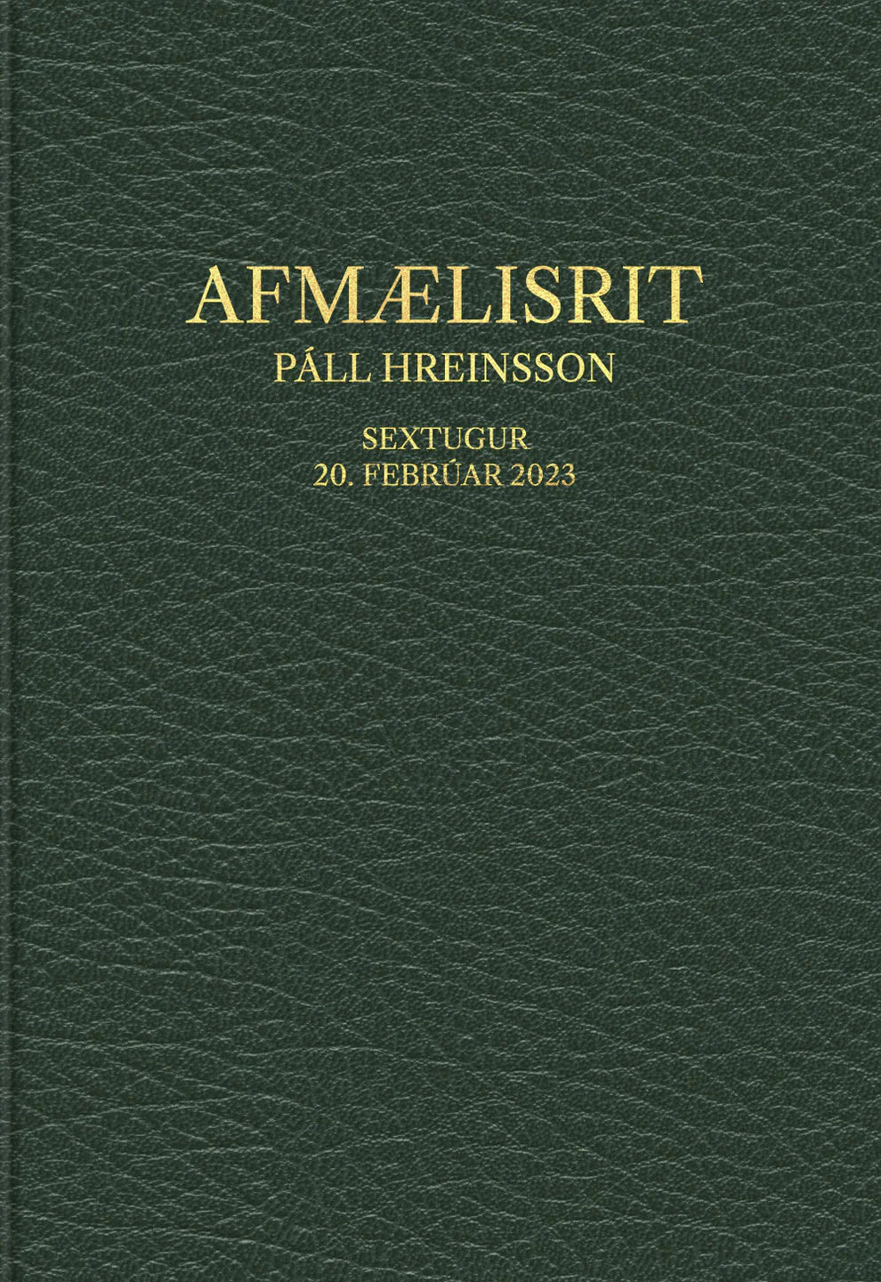 Afmælisrit: Páll Hreinsson